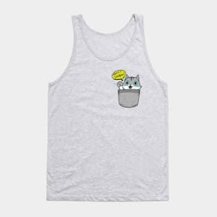 cat pocket Tank Top